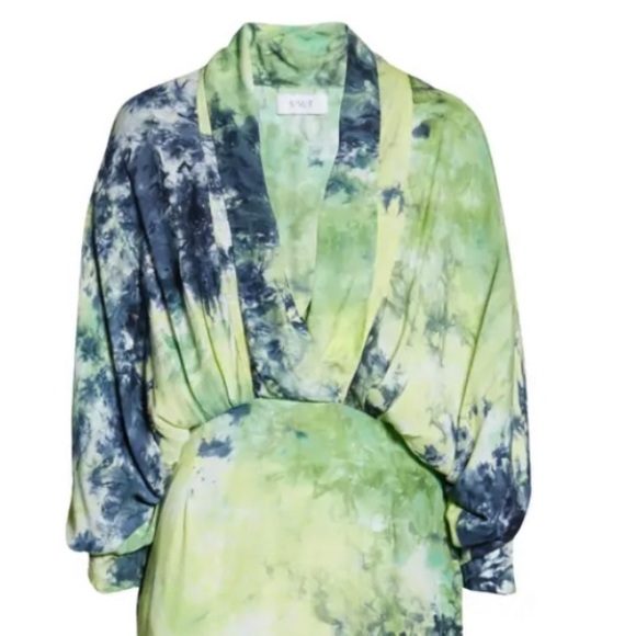 S/W/F Sunset Long Sleeve Dip Dye Maxi Dress - Picture 4 of 5